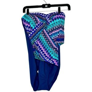 Dreamsuit Women's size 8 by miracle brands one piece swimsuit blue,purple,black